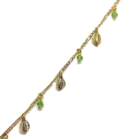 Leaf Charms Anklet 18kt Of Gold Plated - Picture 3 of 3